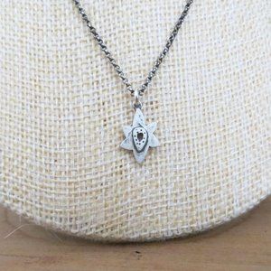 Modern Star of David Sterling Silver Necklace